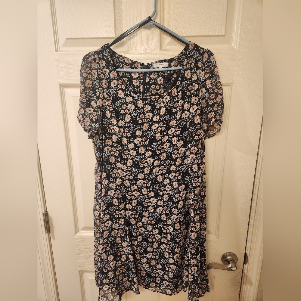 New Look Floral Black Dress
